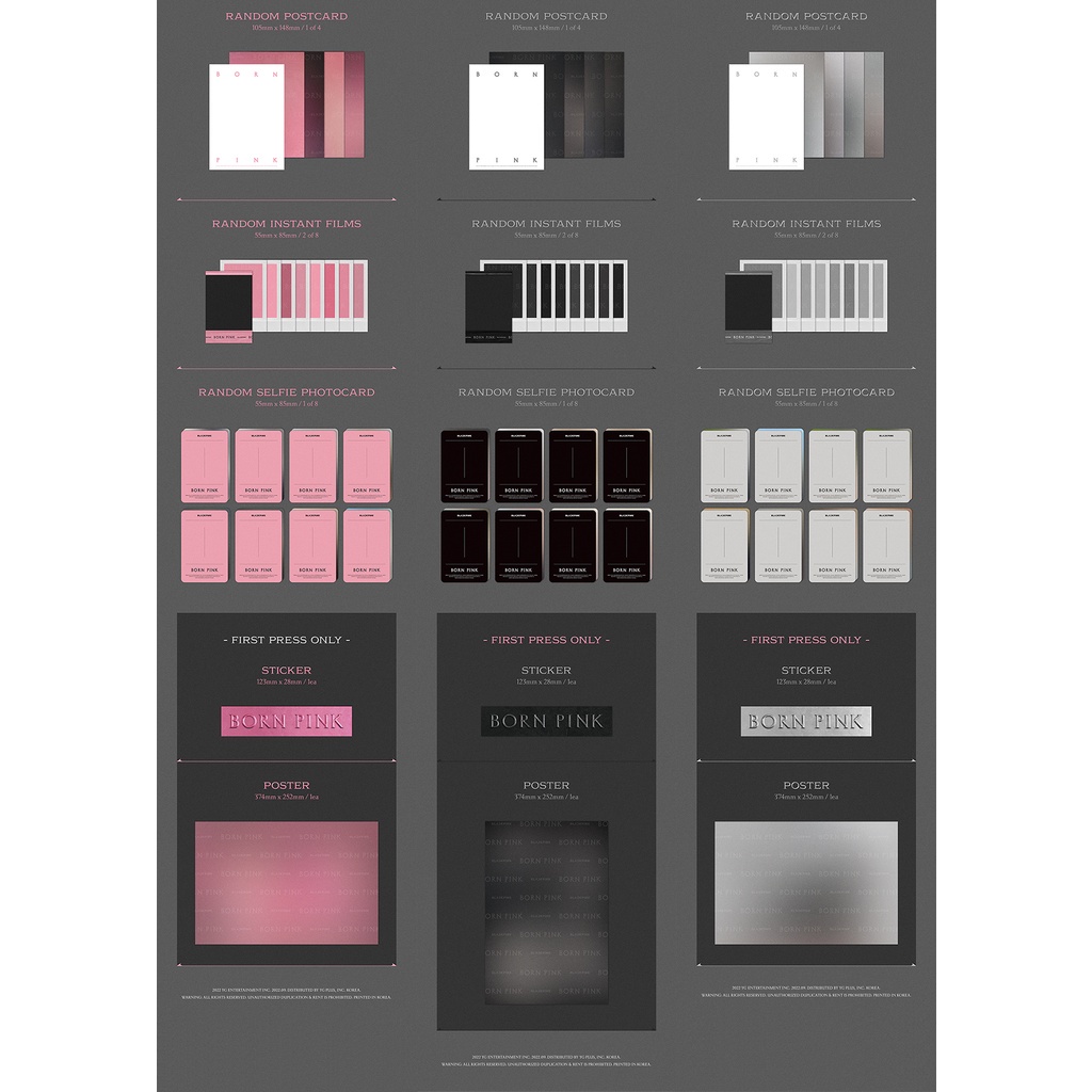 BỘ ẢNH BLACKPINK - BORN PINK BORNPINK Bản thường box set có sẵn