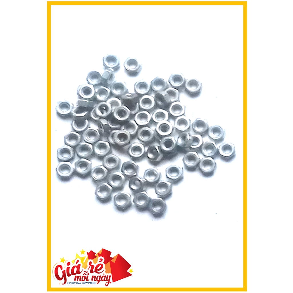 Ốc vít D10mm con tán 3mm đầu dù gói 10 bulong + 10 con tán