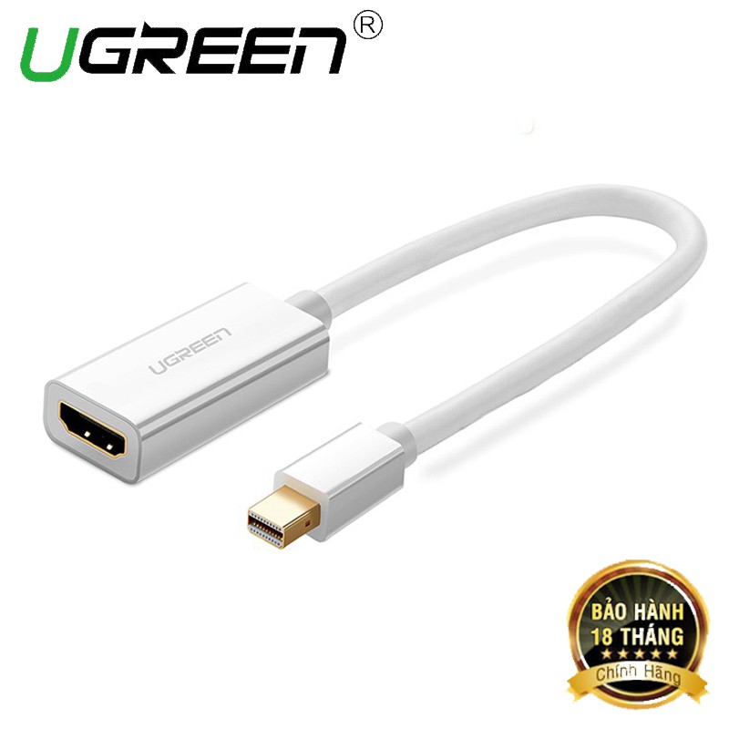 Cáp Chuyển Mini Displayport Sang HDMI UGREEN 10460 - Thunderbolt To HDMI - Hàng Chính Hãng