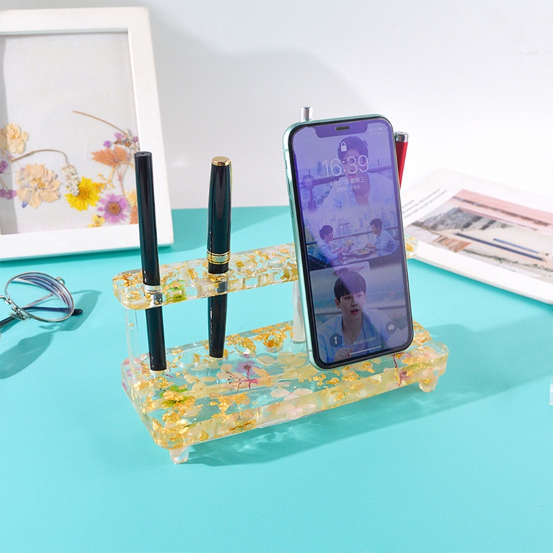 Set 4 Khuôn Đổ Xi Măng Làm Giá Đỡ Bút Tiện Lợi