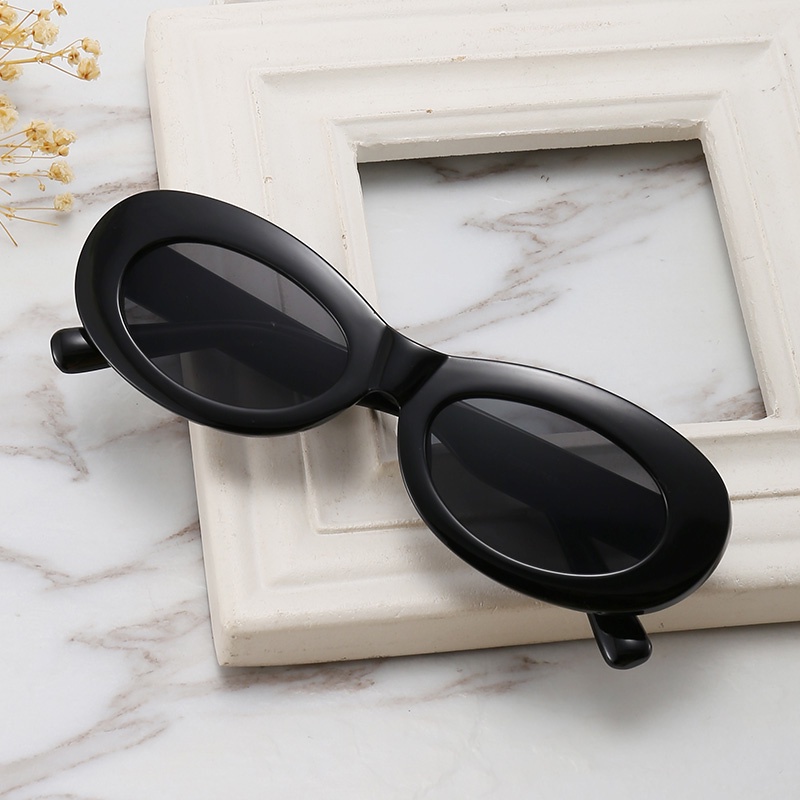 Mắt Kính Chống Nắng Gọng Oval Gọng Kim Loại Thời Trang Cho Nam Và Nữ