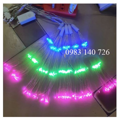 Dây đèn LED trang trí pháo hoa bộ 5 chùm, dài 5,5 mét, chống nước lắp ngoài trời, giáng sinh, noel, tết
