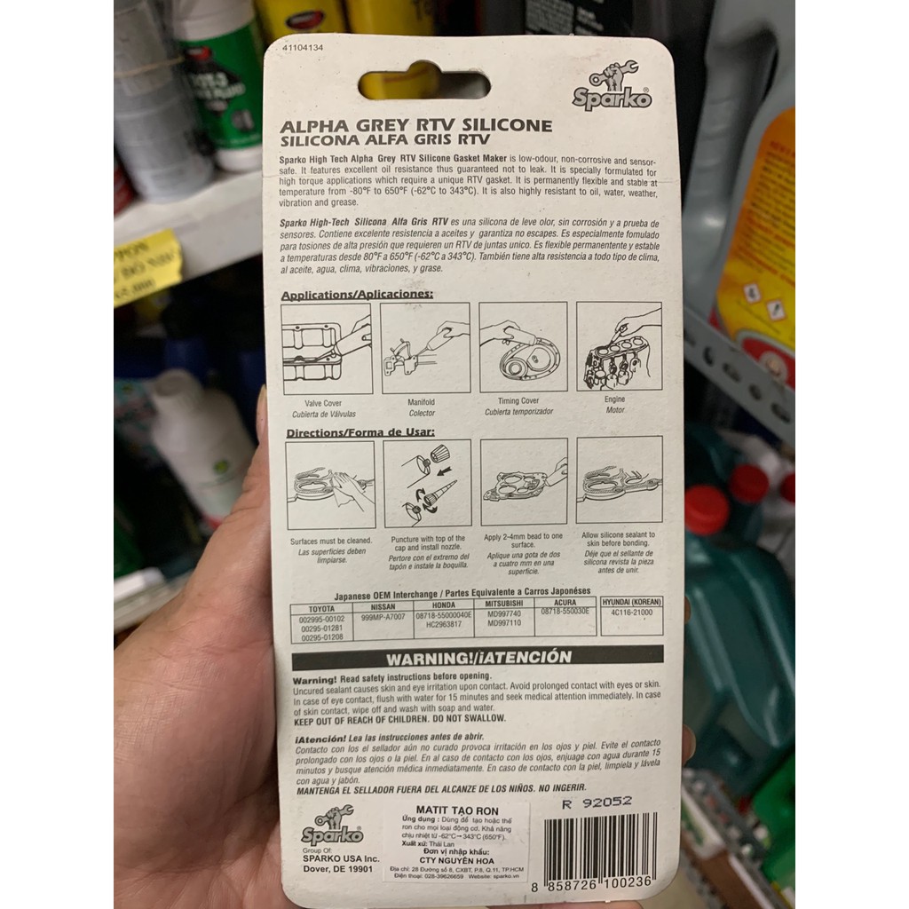 KEO DÁN RON XÁM SPRAKO 32G,85G