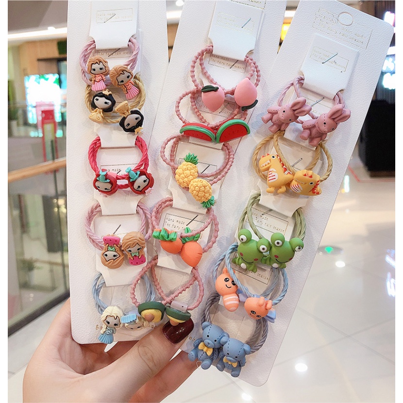 Set 10 Dây Cột Tóc Siêu Dễ Thương Cho Bé Gái