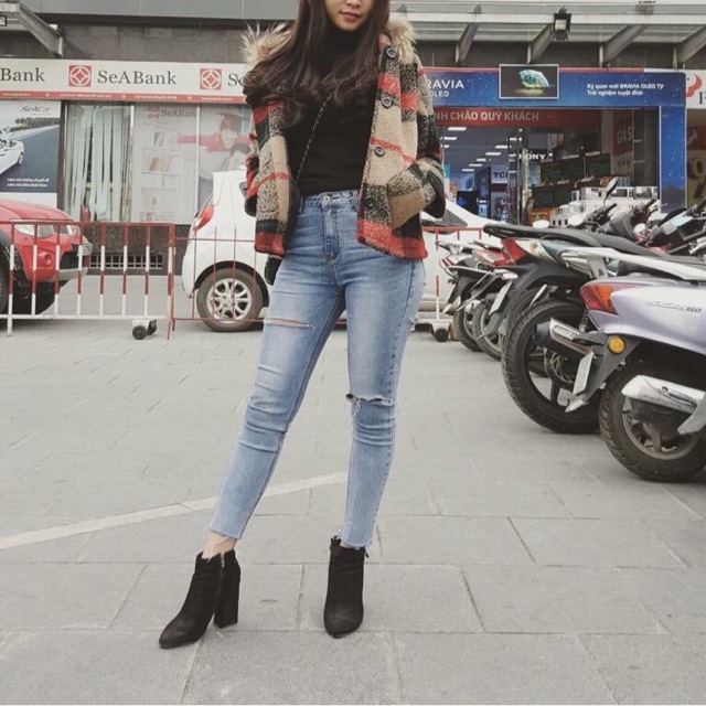 Boot trơn khoá cạnh ❤️
