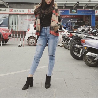 Boot trơn khoá cạnh ❤️