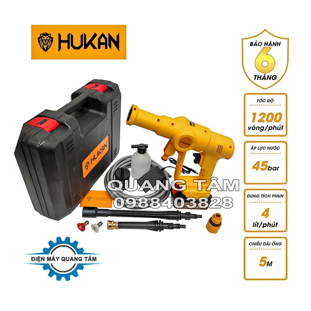 Máy Xịt Rửa - Rửa Xe Pin 21V Hukan HK-577 [Chính Hãng]