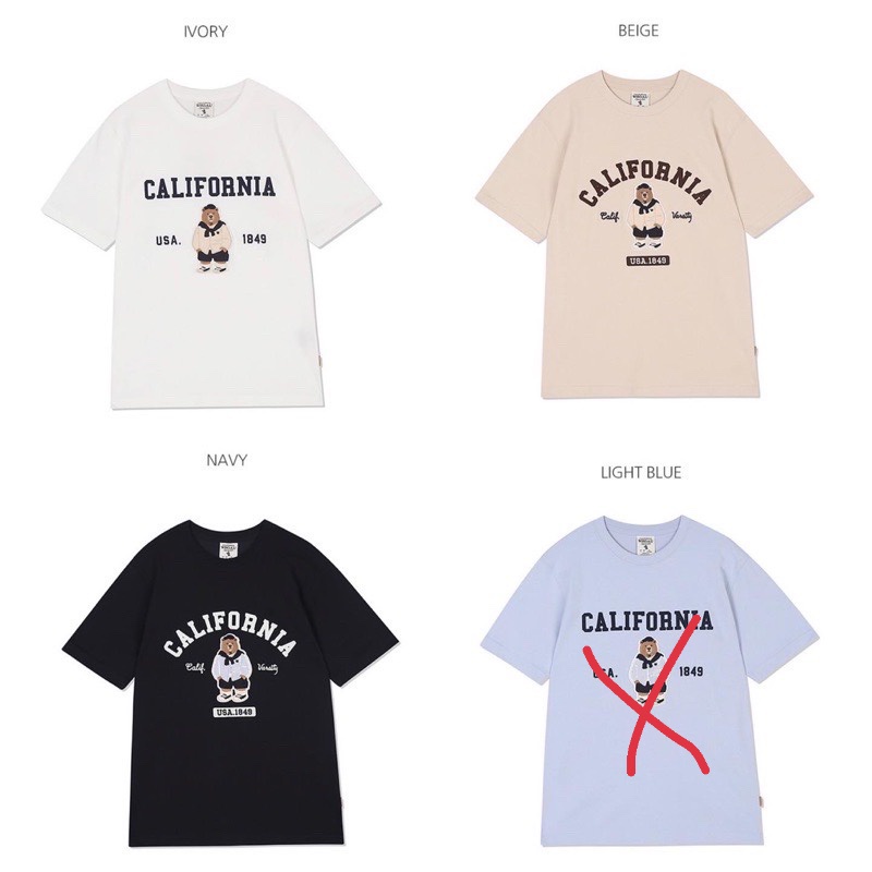 Áo thun tay lỡ, cổ tròn cho bé và gia đình họa tiết gấu Cali vải cotton mềm mịn, thoáng mát – Sammy_VN
