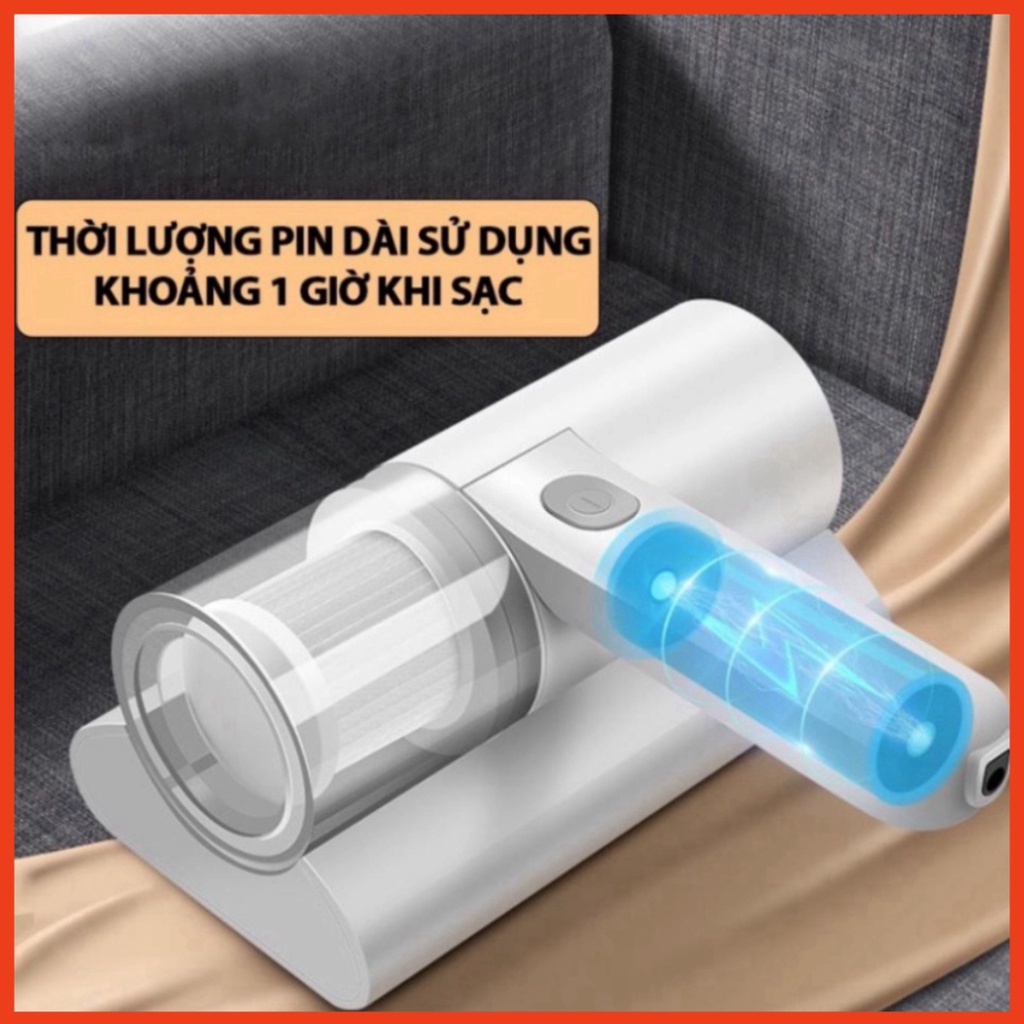 Máy Hút Bụi Giường Nệm - Máy Hút Bụi  Mini Cầm Tay Diệt Khuẩn Giường Nệm , Sofa Không Dây