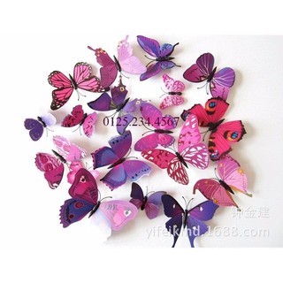 Decal dán tường BƯỚM 3D SIÊU ĐẸP