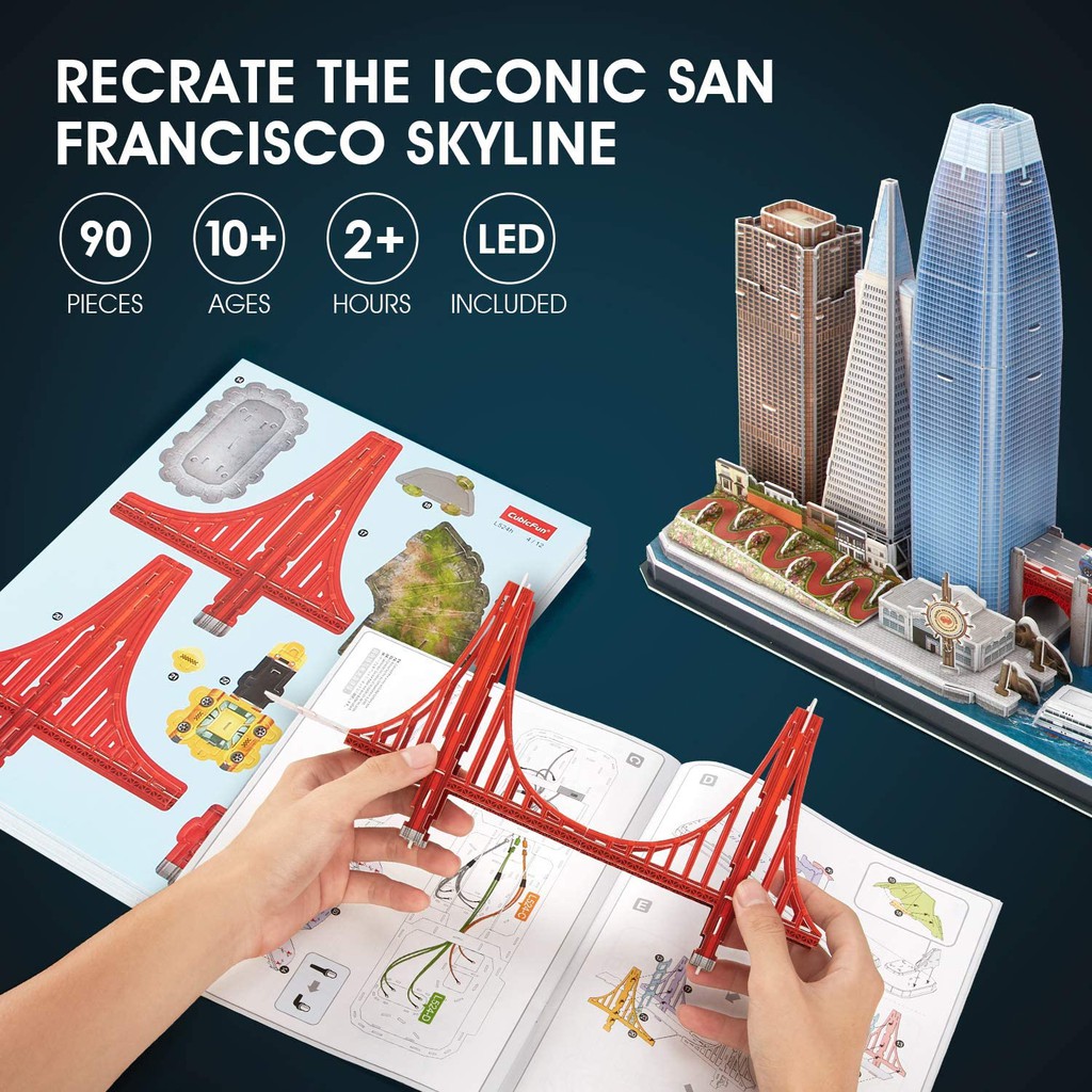 Mô Hình Giấy 3D CubicFun - Led Cityline San Francisco L524h