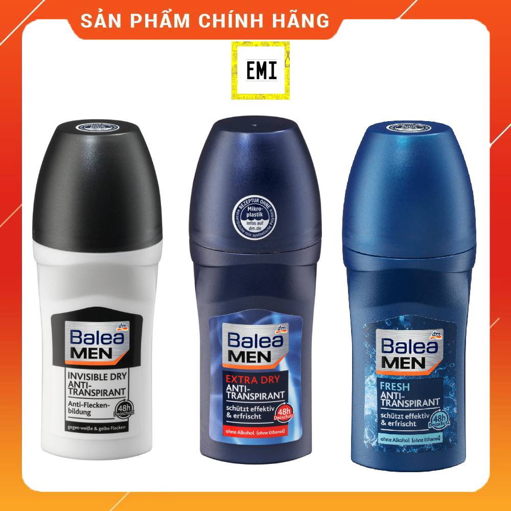 Lăn nách khử mùi cơ thể cho nam Balea Men 50ml - Hàng nội địa Đức (đủ bill)