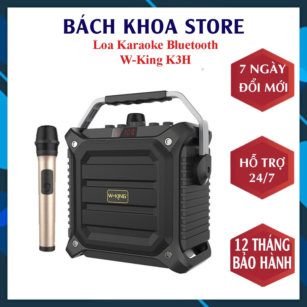 Loa Di Động Karaoke W-King K3H 100W Tặng Kèm 1 Micro, Loa Di Động, Âm Thanh To Sống Động - BH 12 tháng