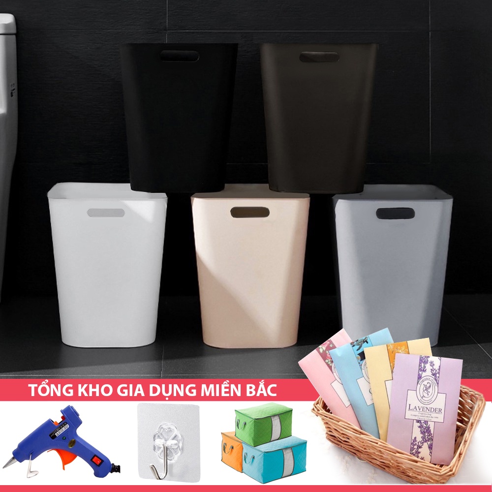 [Tổng Kho Sỉ] Thùng Đựng Rác Nhựa Văn Phòng VUÔNG HIỆN ĐẠI J8 Mới - Sọt Rác Xinh Decor