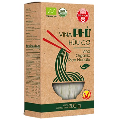 Phở gạo trắng hữu cơ Bích Chi 200g