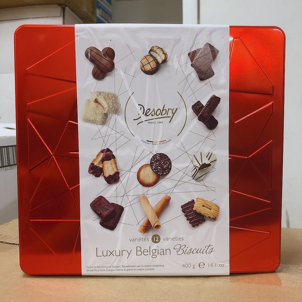 Bánh Desobry - Bỉ - 750g - Mẫu mới về năm 2022 - hộp sắt