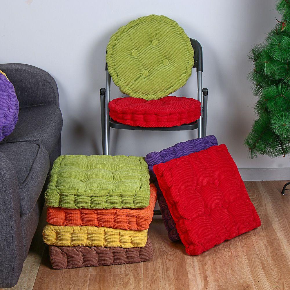 Gối Đệm Lót Ghế Ngồi Xe Hơi / Sofa 40cm Bằng Vải Nhung Kẻ