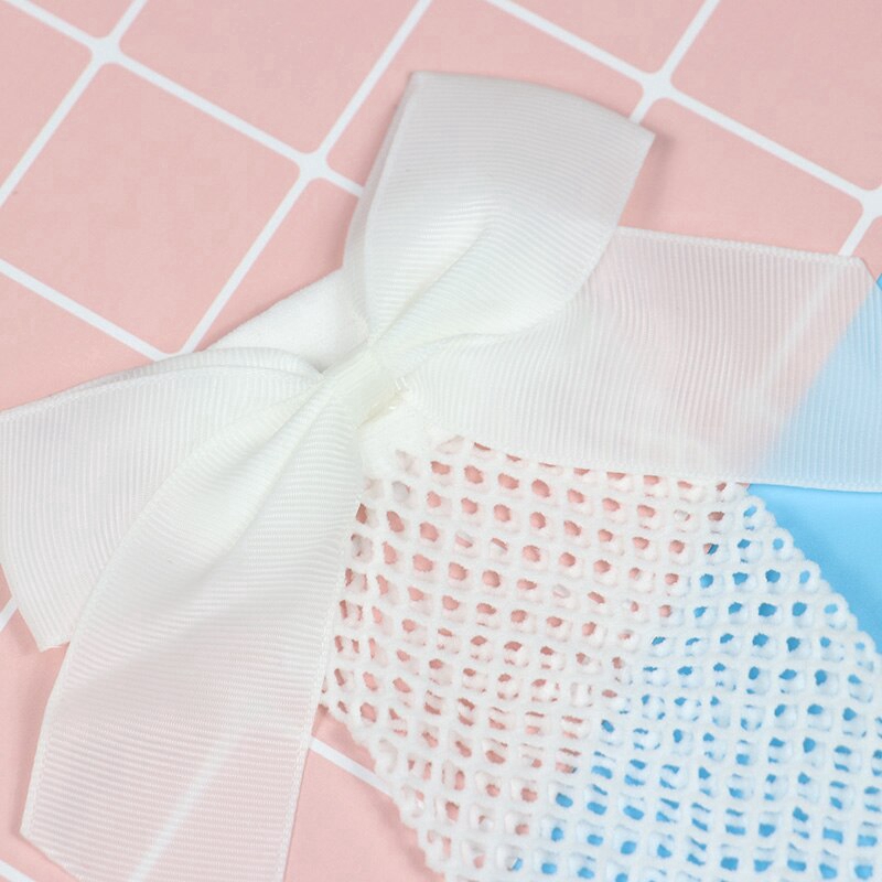 Vớ lưới ECMLN cổ ngắn đính nơ cá tính