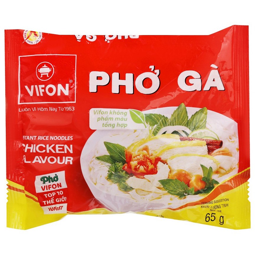 Combo 10 Gói Phở Bò - Phở Gà Vifon 65g