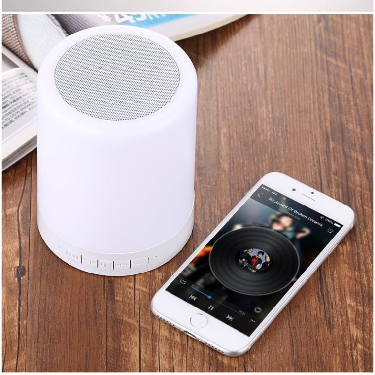 Đèn ngủ đổi màu có sẵn loa Bluetooth điều chỉnh cảm ứng hiện đại, có móc treo xách tay