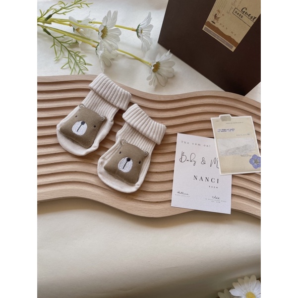 Vớ gấu nhồi bông - chống trượt em bé nanci