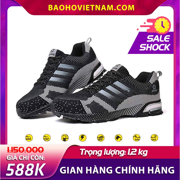 [SALE SHOCK]Giầy Bảo Hộ Bảo Dáng Thể Thao England Aolang Black Siêu Nhẹ Mũi thép, Đế chống đinh, Chống trơn