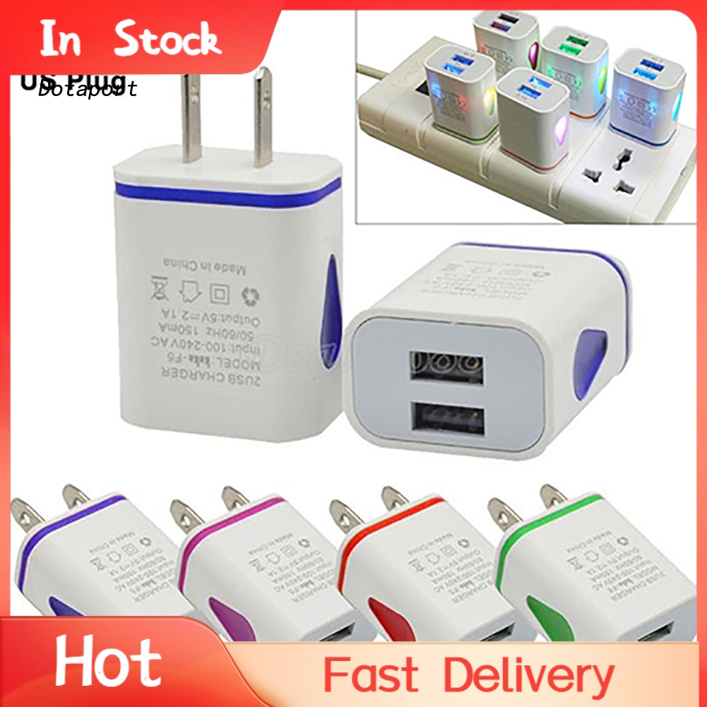 Củ Sạc Chuyển Đổi Cổng Usb 5v 2.1a Us / Eu