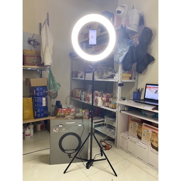 Đèn livestream HQ18 45cm chụp hình ,livestream,soi da nặn mụn