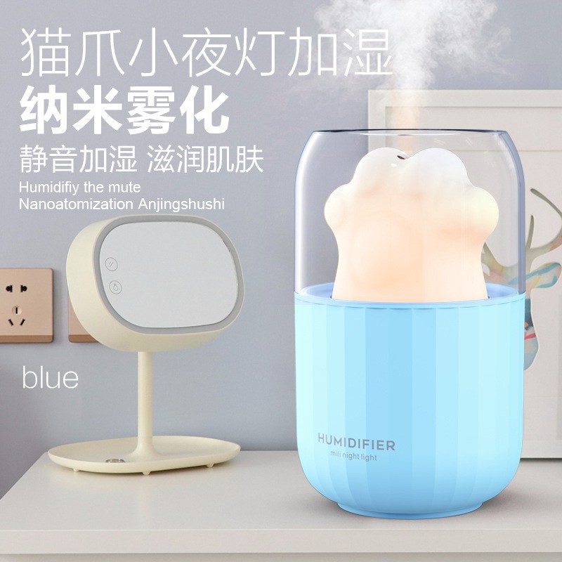 [máy giữ ẩm] Humidifier dual-jet baru, kantor, rumah, bisu, kamar tidur, lampu warna-warni, kapasitas besar, pelembab