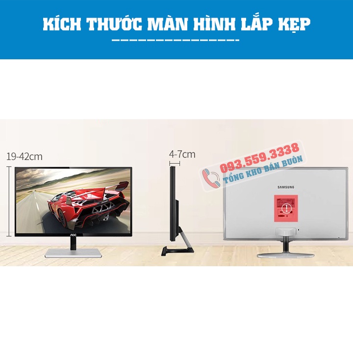 Kẹp Dành Cho Màn Hình Máy Tính XL101 - Không Có Lỗ Ốc Treo Vesa 14 - 27 Inch-Tương Thích Mọi Giá Treo [ Rẻ Hơn NB FP1 ]