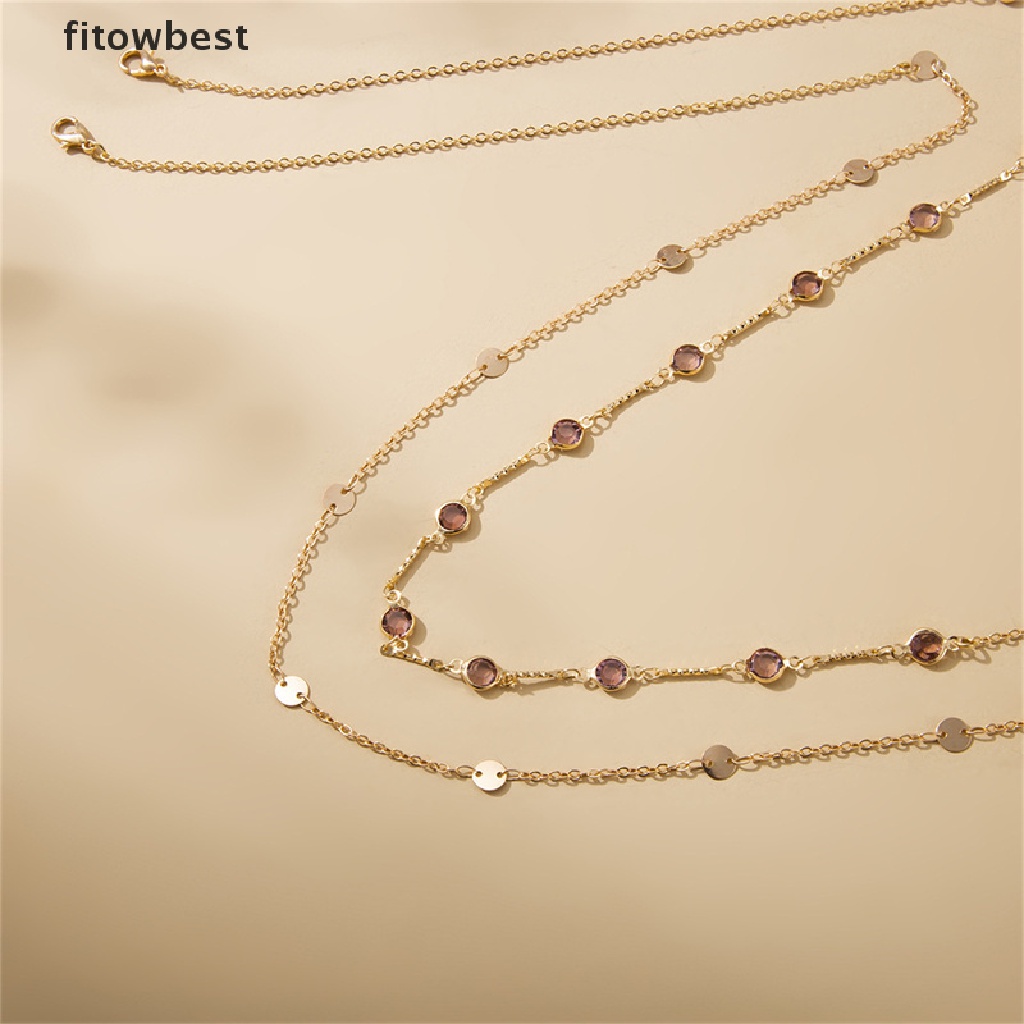 Dây Xích Đeo Thắt Lưng Đính Đá Nhiều Màu Sắc Thời Trang Quyến Rũ Cho Nữ