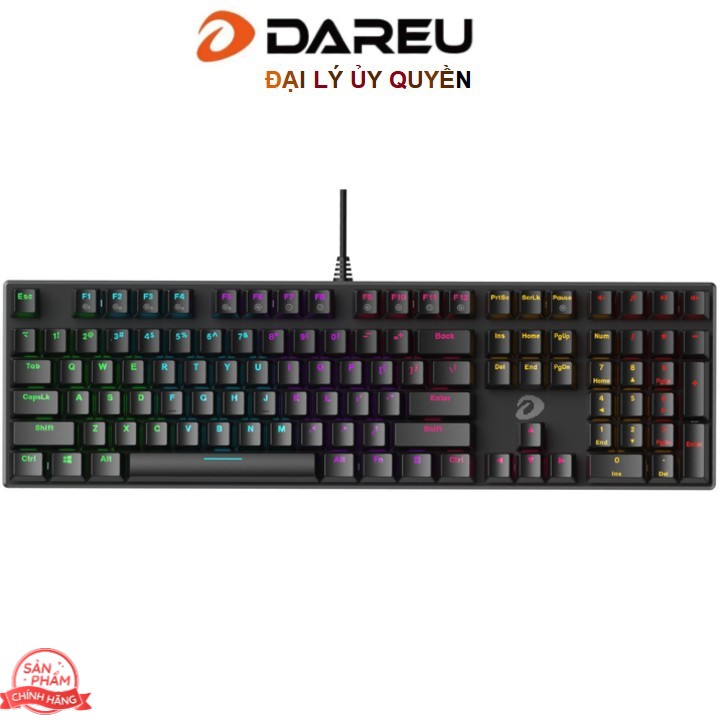 Bàn phím cơ Gaming DAREU EK810 - Black (MULTI-LED, Blue/ Brown/ Red D switch)