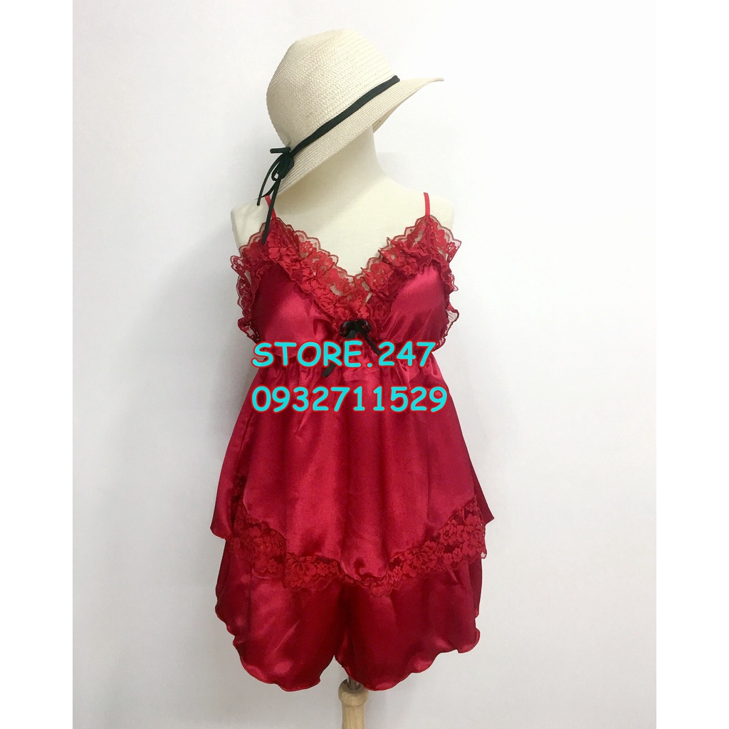 [SIZE 60KG - 85KG] BỘ PHI LỤA CÓ MÚT ÊM VIỀN REN GỢI CẢM MẶC NGỦ - Bigsize phi lụa ren | BigBuy360 - bigbuy360.vn