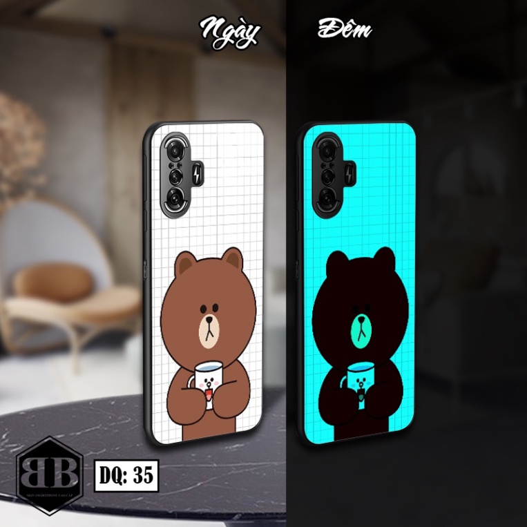Ốp lưng kính Dạ Quang Xiaomi Redmi K40 Gaming phát sáng trong đêm chống sốc tốt