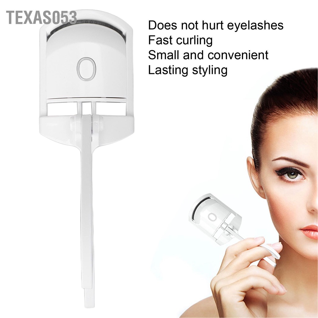 Hàng Sẵn Dụng cụ bấm cong lông mi Cầm Tay Có Thể Sạc Lại sử dụng nhiệt tạo hàng mi cong vút giữ lâu dài【Texas053】