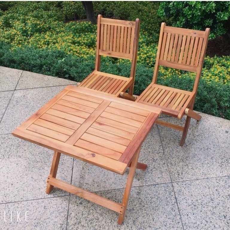 Bàn cafe gấp gọn mini giá sỉ tận xưởng, bàn gỗ gấp gọn uống cafe ngoài trời làm từ gỗ tràm thiết kế hình chữ nhật