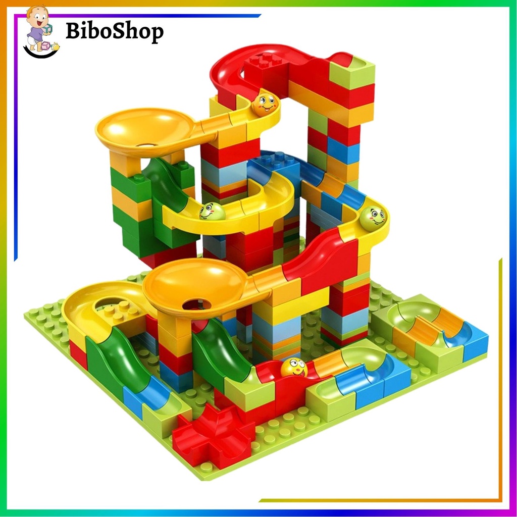 Bộ xếp hình cầu trượt lego 168 chi tiết, tăng cường khả năng sáng tạo, phát triển tư duy hình học