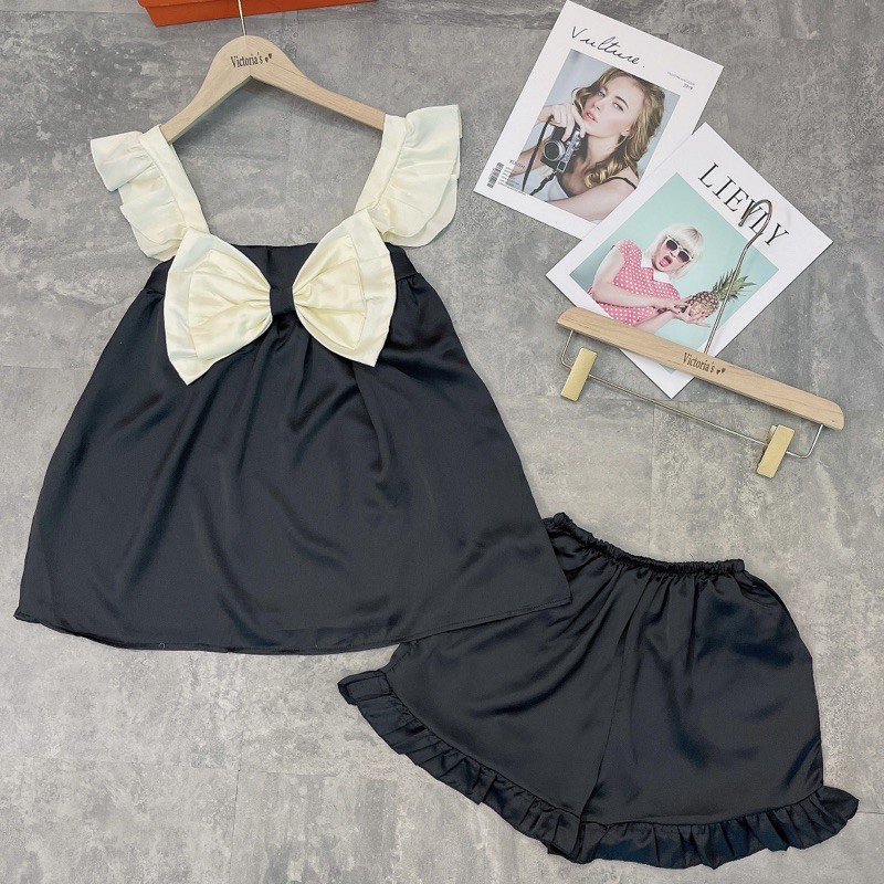 [Siêu Hot] Đồ Ngủ Cao Cấp 🍀 Bộ Hai Dây Cánh Tiên Lụa Tằm Thái Chất Liệu Mát Lịm MS03 | BigBuy360 - bigbuy360.vn