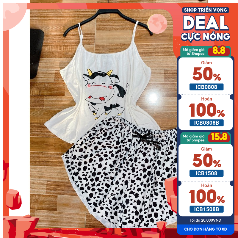 Bộ bò sữa 2 dây em mặc anh mê Bigsize. Hình thật Bụ Bẫm shop