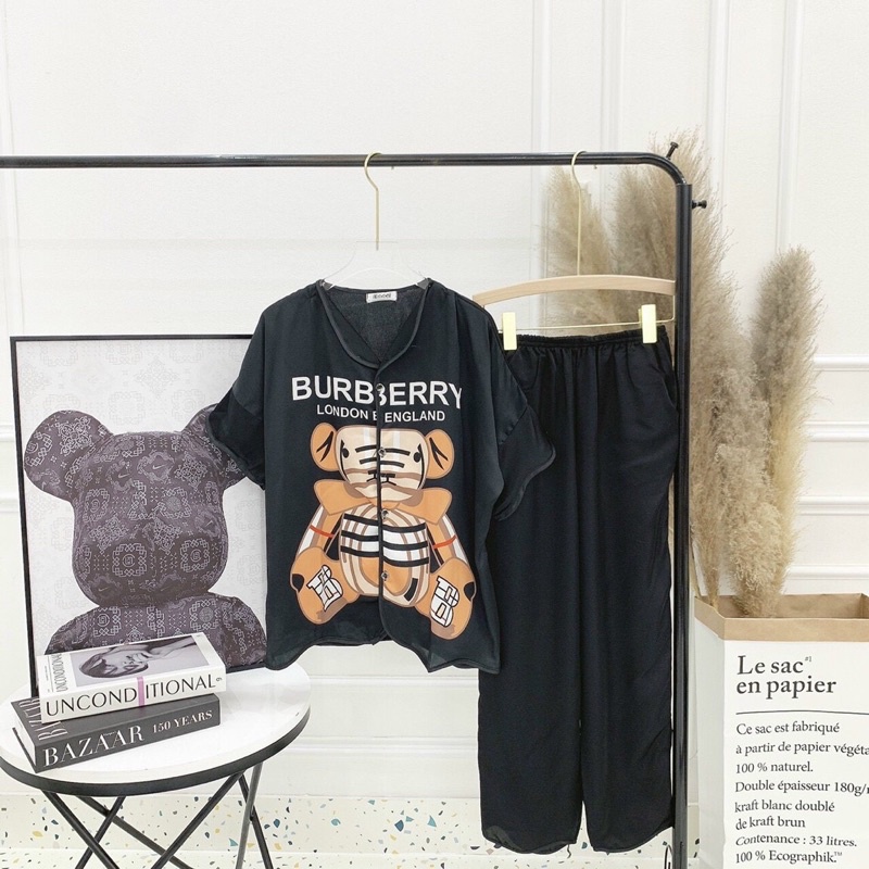 🔥FREESHIP🔥PIJAMA LỤA SATIN VIỀN LƯỢN SÓNG TAY NGẮN QUẦN DÀI THIẾT KẾ 3D SIÊU XINH