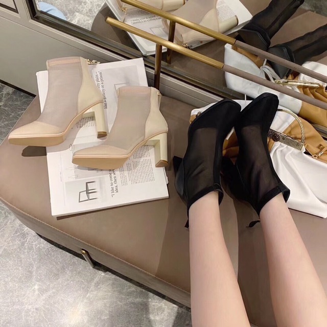 Boot lưới mũi vuông về 2 màu