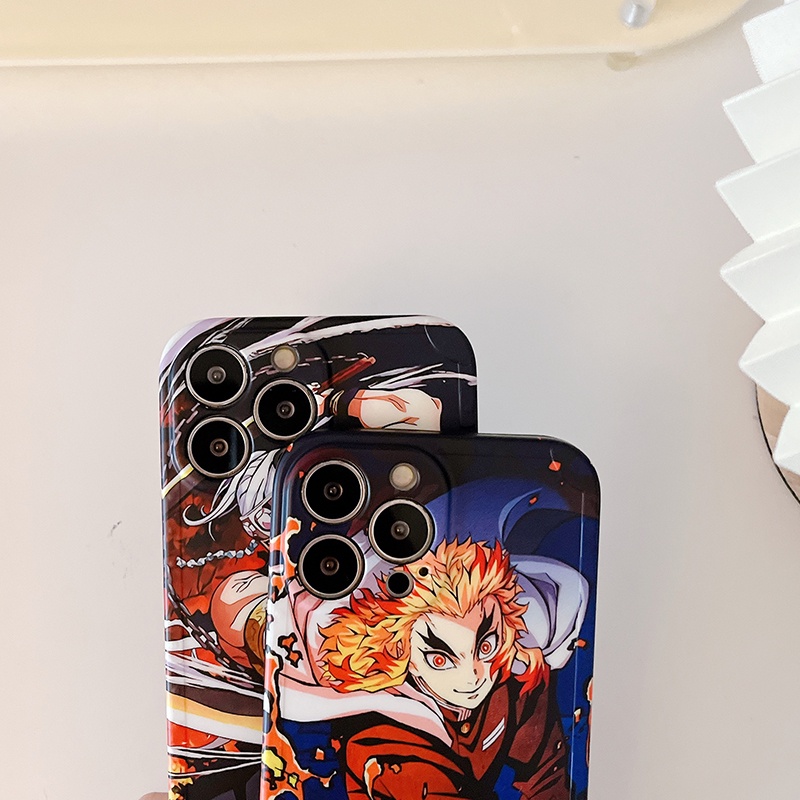 Ốp Điện Thoại Mềm Nhám In Hình Hoạt Hình Demon Slayer Cho iPhone 14 Pro Max 13 11 12 Pro Max Xs Max XR 14plus