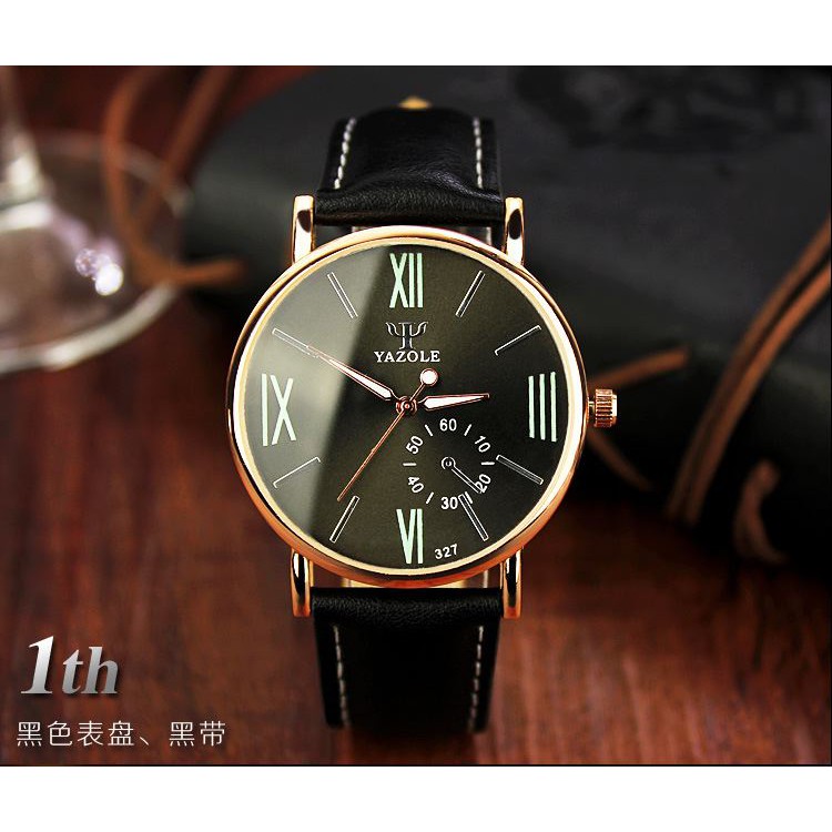 Đồng hồ nam dây da tổng hợp Yazole YA001 | BigBuy360 - bigbuy360.vn
