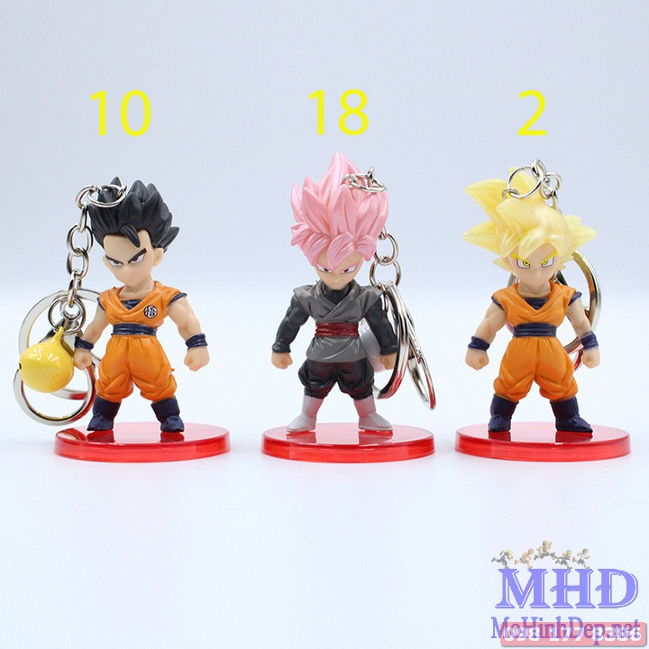 [MHĐ] Set Figure Bộ mô hình Móc khóa Chibi 7 viên ngọc rồng Dragon Ball - 21 nhân vật