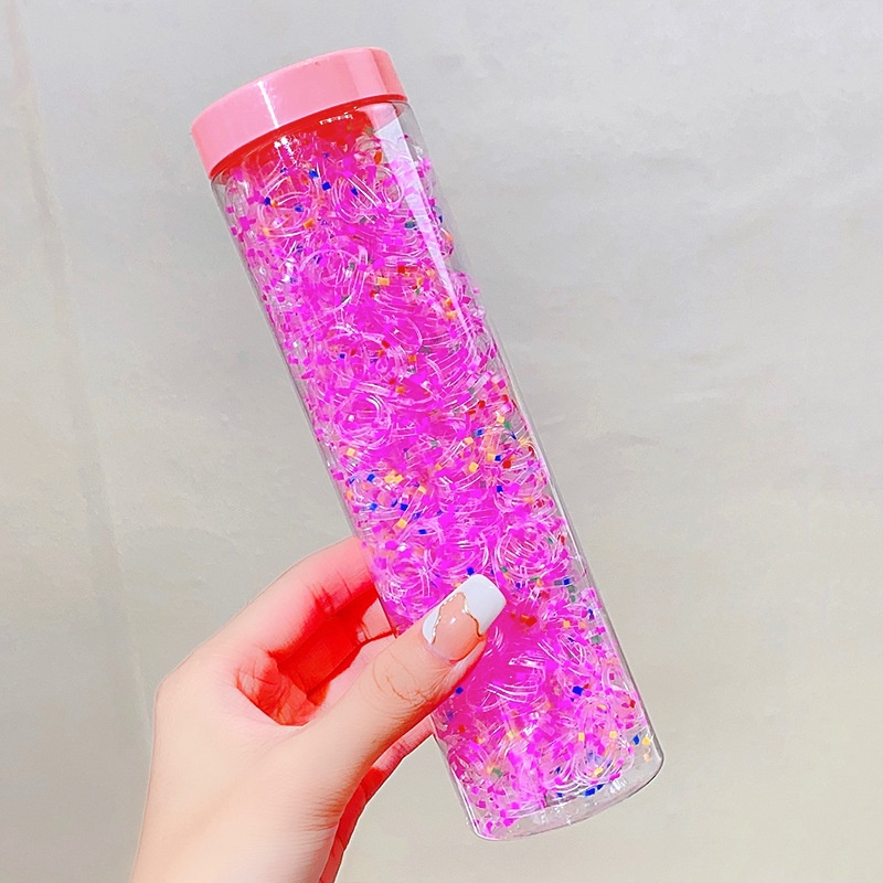 Set 1,000 Dây Chun Buộc Tóc Dùng Một Lần Màu Đen Dành Cho Bé Gái