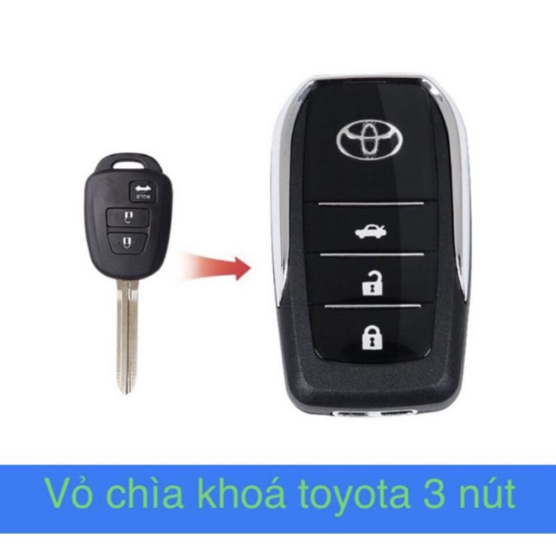 Vỏ chìa khoá TOYOTA 2 , 3 nút ĐỘ BẤM GẬP  xe Innova, Fortuner, Vios, Yaris, Corolla, Altis, Camry...