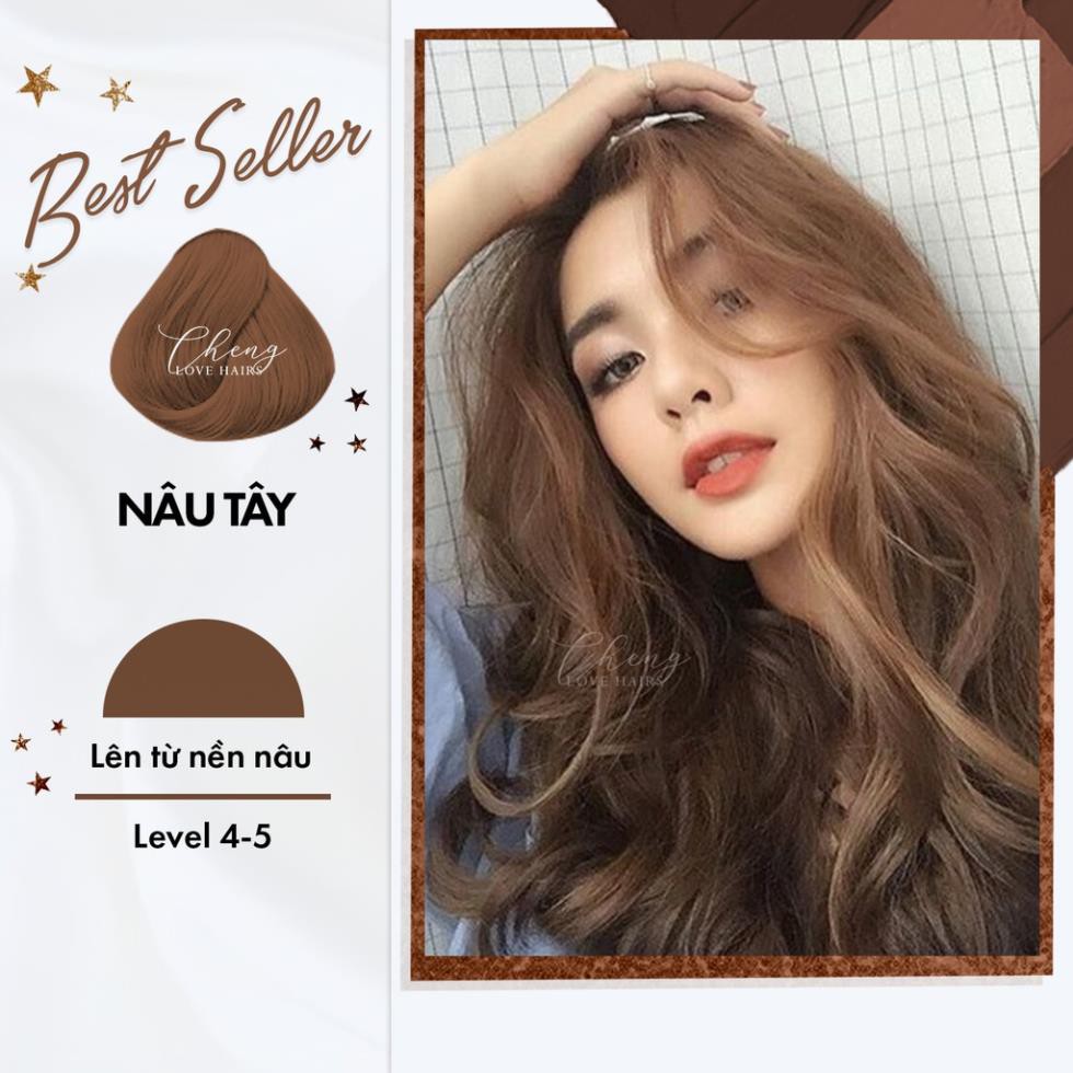 (KHÔNG TẨY) Thuốc nhuộm tóc NÂU TÂY Chenglovehairs, Chengloveshair, Chengloveshairs, Chenglovehair | BigBuy360 - bigbuy360.vn