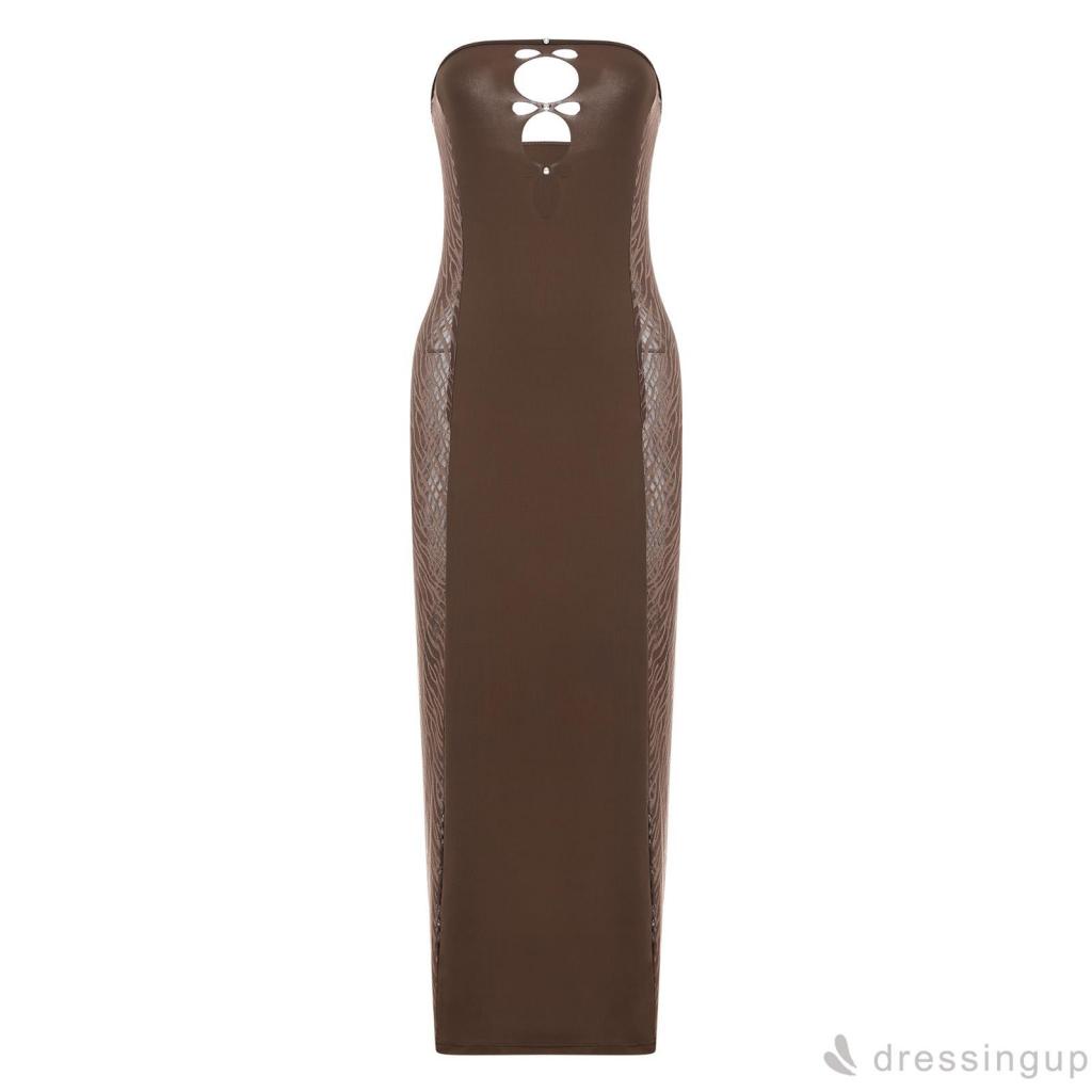 Đầm Không Tay Lưng Trần Xẻ Sâu Gợi Cảm Cho Nữ