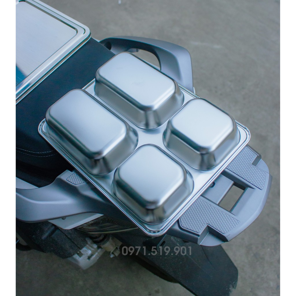 Khay cơm inox 4 ngăn sâu lòng Hàn Quốc giá rẻ | BigBuy360 - bigbuy360.vn