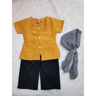 Bộ bà ba kèm khăn rằn bé trai/bé gái